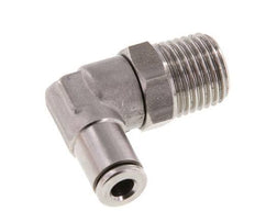 Racor de 4mm x R1/4'' 90deg con rosca macho Latón FKM Giratorio