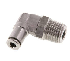 Racor de 4mm x R1/4'' 90deg con rosca macho Latón FKM Giratorio