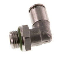 4mm x G1/8'' 90deg Elbow Push-in Fitting with Male Threads Stainless Steel FKM Rotatable