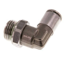 6mm x G1/4'' 90deg Elbow Push-in Fitting with Male Threads Stainless Steel FKM Rotatable