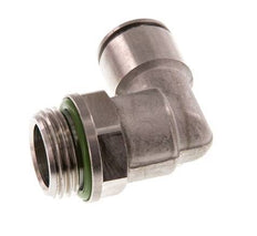 12mm x G1/2'' 90deg Elbow Push-in Fitting with Male Threads Stainless Steel FKM Rotatable
