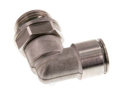 12mm x G1/2'' 90deg Elbow Push-in Fitting with Male Threads Stainless Steel FKM Rotatable
