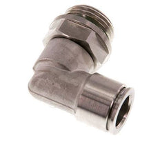 12mm x G1/2'' 90deg Elbow Push-in Fitting with Male Threads Stainless Steel FKM Rotatable