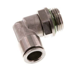 12mm x G1/2'' 90deg Elbow Push-in Fitting with Male Threads Stainless Steel FKM Rotatable