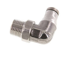 4mm x 1/8'' NPT 90deg Elbow Push-in Fitting with Male Threads Stainless Steel FKM Rotatable