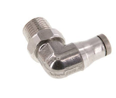 4mm x 1/8'' NPT 90deg Elbow Push-in Fitting with Male Threads Stainless Steel FKM Rotatable