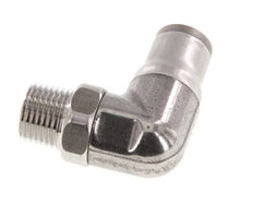 Racor de 6mm x 1/8'' NPT 90deg con rosca macho Acero inoxidable FKM Giratorio