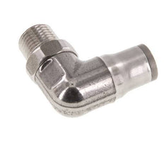 Racor de 6mm x 1/8'' NPT 90deg con rosca macho Acero inoxidable FKM Giratorio