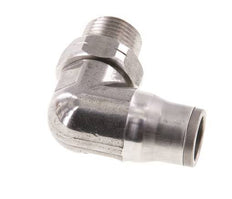 12mm x 3/8'' NPT 90deg Elbow Push-in Fitting with Male Threads Stainless Steel FKM Rotatable