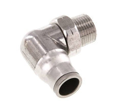 12mm x 3/8'' NPT 90deg Elbow Push-in Fitting with Male Threads Stainless Steel FKM Rotatable