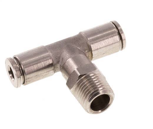 Racor en T de 4mm x R1/8'' con rosca macho Latón/PA 66 NBR Giratorio