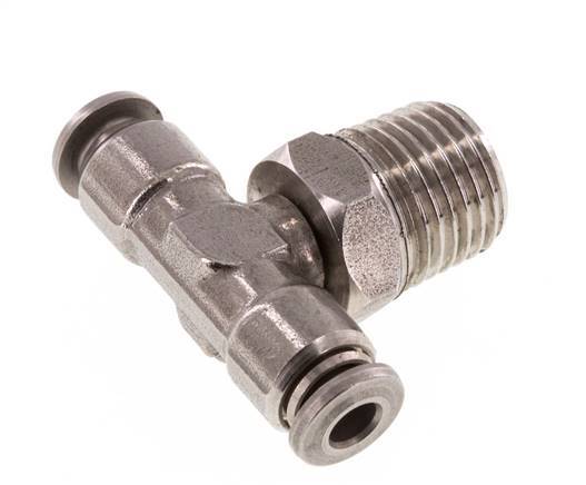 Racor en T de 4mm x R1/4'' con rosca macho Latón/PA 66 NBR Giratorio