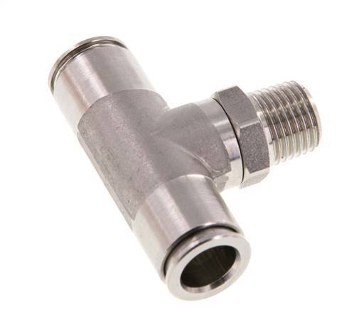 Racor en T de 10mm x R1/4'' con rosca macho Latón/PA 66 NBR Giratorio