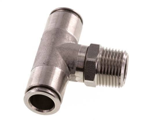 Racor en T de 10mm x R3/8'' con rosca macho Latón/PA 66 NBR Giratorio