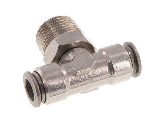 Racor en T de 10mm x R1/2'' con rosca macho Latón/PA 66 NBR Giratorio