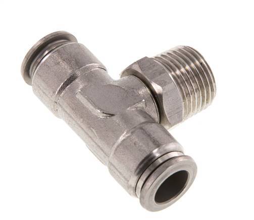 Racor en T de 12mm x R1/2'' con rosca macho Latón/PA 66 NBR Giratorio