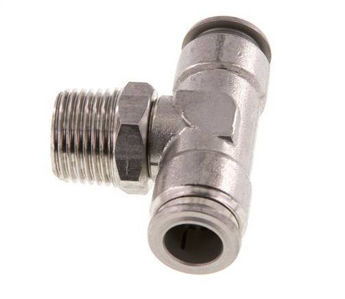 Racor en T de 12mm x R1/2'' con rosca macho Latón/PA 66 NBR Giratorio