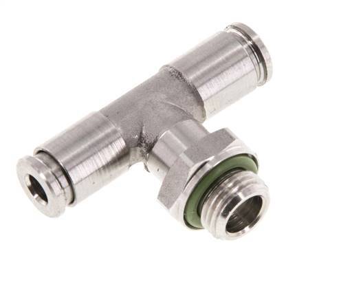 Racor en T de 4mm x G1/8'' con rosca macho Acero inoxidable FKM FDA Giratorio