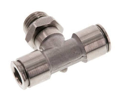 Racor en T de 8mm x G1/4'' con rosca macho Acero inoxidable FKM FDA Giratorio