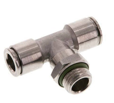 Racor en T de 8mm x G1/4'' con rosca macho Acero inoxidable FKM FDA Giratorio