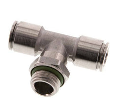 Racor en T de 8mm x G1/4'' con rosca macho Acero inoxidable FKM FDA Giratorio