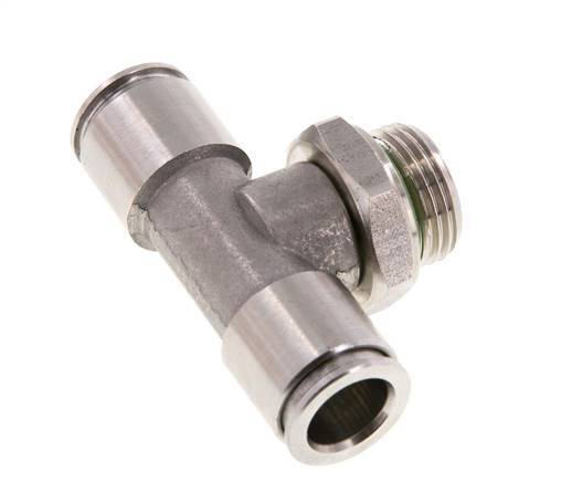 Racor en T de 10mm x G3/8'' con rosca macho Acero inoxidable FKM FDA Giratorio