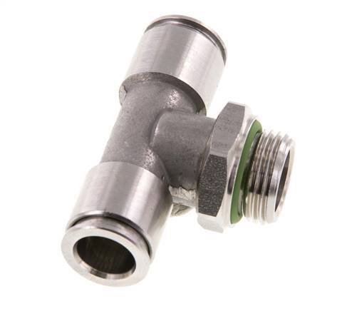 Racor en T de 10mm x G3/8'' con rosca macho Acero inoxidable FKM FDA Giratorio
