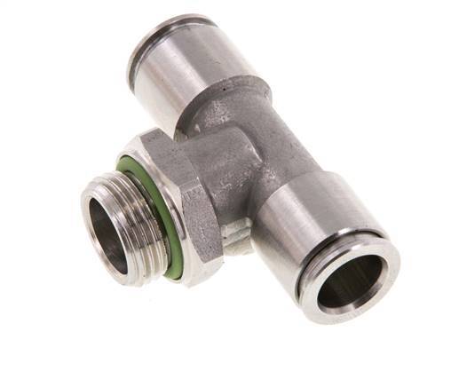 Racor en T de 10mm x G3/8'' con rosca macho Acero inoxidable FKM FDA Giratorio
