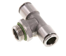 Racor en T de 10mm x G3/8'' con rosca macho Acero inoxidable FKM FDA Giratorio