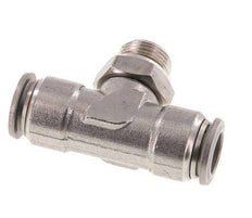 12mm x G3/8'' Inline Tee Push-in Fitting with Male Threads Stainless Steel FKM FDA Rotatable