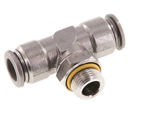 Racor en T de 12mm x G3/8'' con rosca macho Acero inoxidable FKM FDA Giratorio