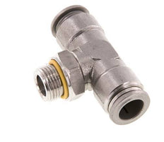 Racor en T de 12mm x G3/8'' con rosca macho Acero inoxidable FKM FDA Giratorio