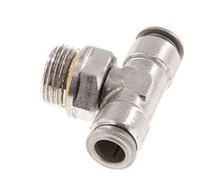 10mm x G1/2'' Inline Tee Push-in Fitting with Male Threads Stainless Steel FKM FDA Rotatable