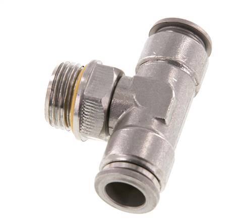 Racor en T de 12mm x G1/2'' con rosca macho Acero inoxidable FKM FDA Giratorio