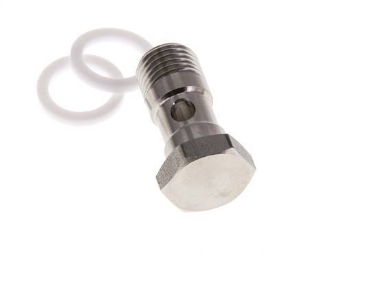 1-way Stainless Steel Banjo Bolt with G1/4'' Male Threads PTFE
