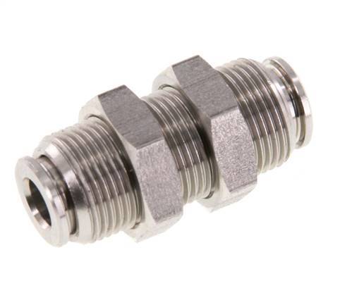 Racor rápido de 6 mm Pasamuros de acero inoxidable FKM