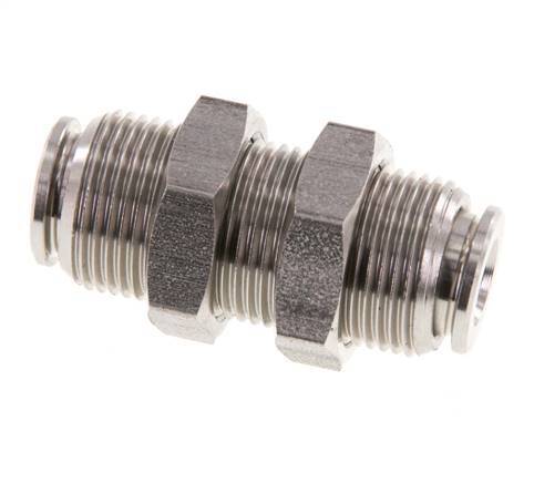 Racor rápido de 6 mm Pasamuros de acero inoxidable FKM