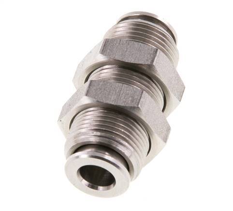 Racor rápido de 6 mm Pasamuros de acero inoxidable FKM