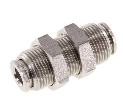 Racor rápido de 6 mm Pasamuros de acero inoxidable FKM