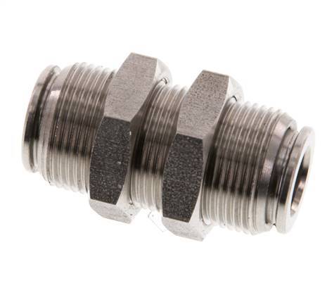 Racor rápido de 8 mm Pasamuros de acero inoxidable FKM