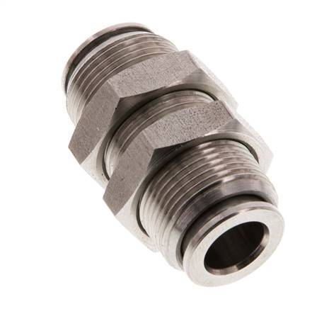 Racor rápido de 8 mm Pasamuros de acero inoxidable FKM