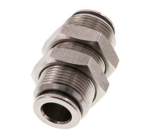 Racor rápido de 8 mm Pasamuros de acero inoxidable FKM