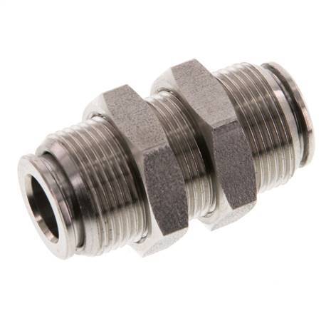 Racor rápido de 8 mm Pasamuros de acero inoxidable FKM