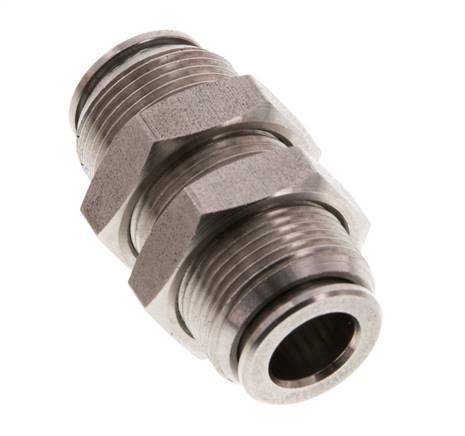 Racor rápido de 8 mm Pasamuros de acero inoxidable FKM