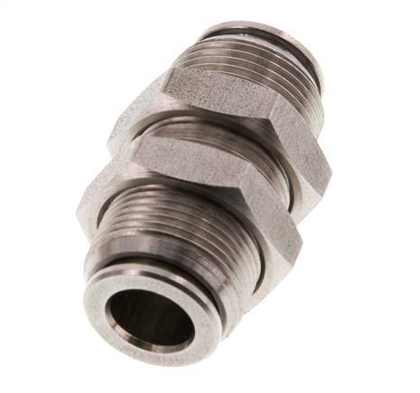 Racor rápido de 8 mm Pasamuros de acero inoxidable FKM