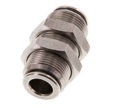 Racor rápido de 8 mm Pasamuros de acero inoxidable FKM