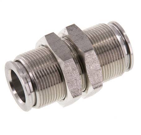 Racor rápido de 12 mm Pasamuros de acero inoxidable FKM