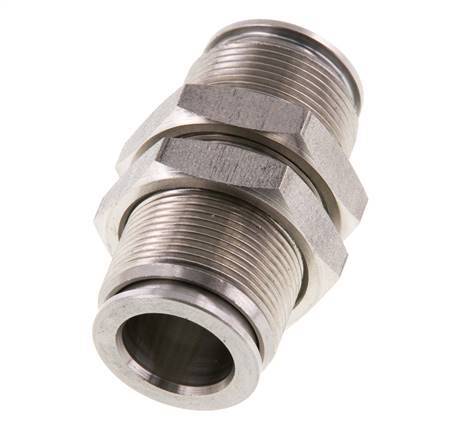 Racor rápido de 12 mm Pasamuros de acero inoxidable FKM