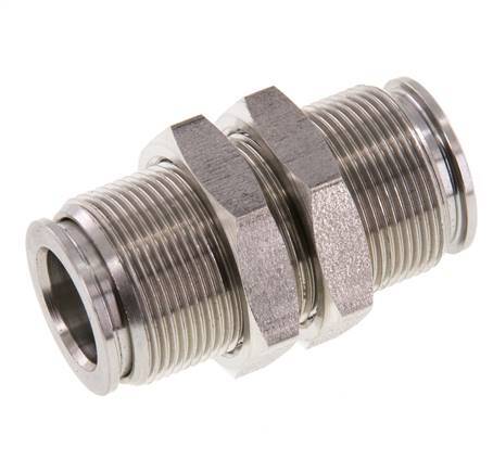 Racor rápido de 12 mm Pasamuros de acero inoxidable FKM