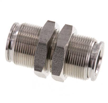 Racor rápido de 12 mm Pasamuros de acero inoxidable FKM